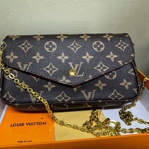 Inspired Crossbody Bag with Monogram Pattern